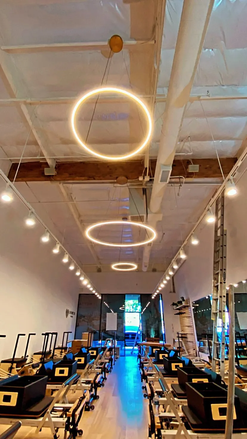 LED ring lights, commercial studio